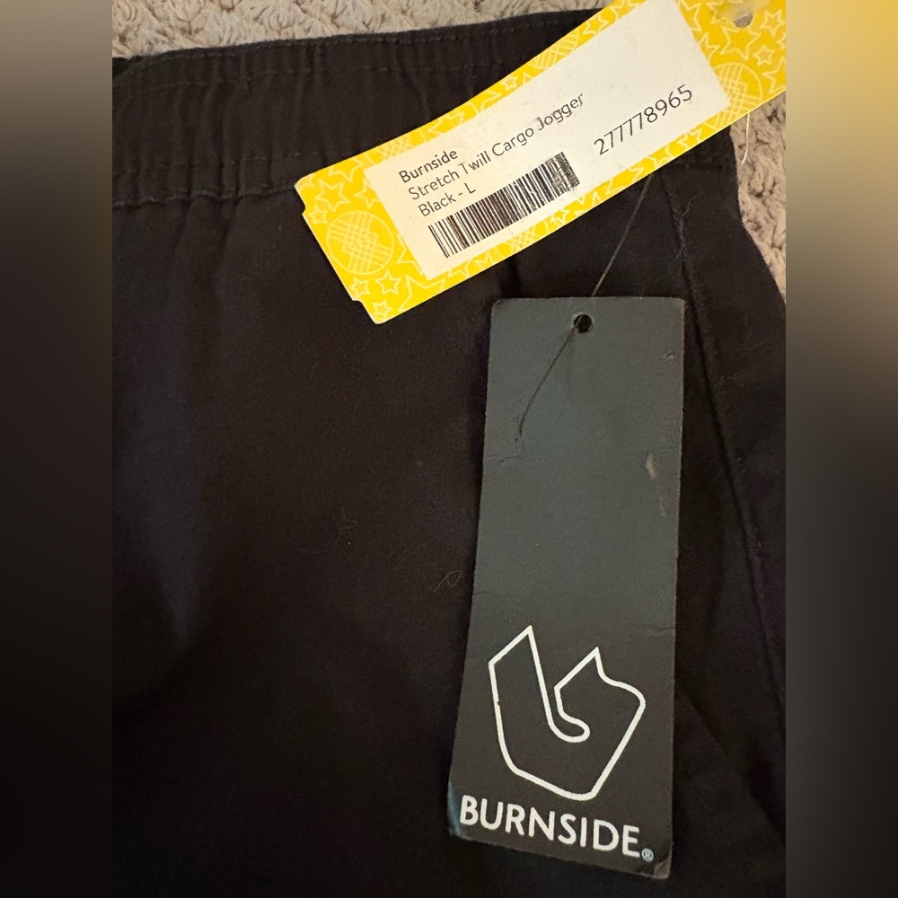 Burnside Black Joggers with Athletic Fit - Picture 4 of 5